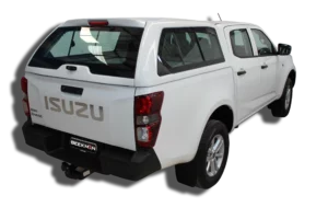 Beekman commercial fibreglass canopy fitted to an Isuzu bakkie