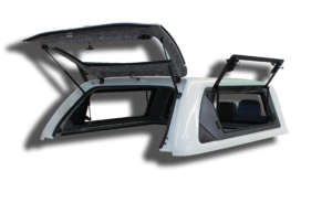 Beekman gullwing fibreglass canopy with side doors open